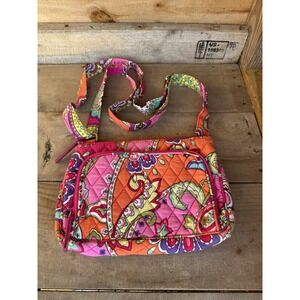 Vera Bradley Pink Swirls Little Hipster Handbag Purse‎ Crossbody Cute!